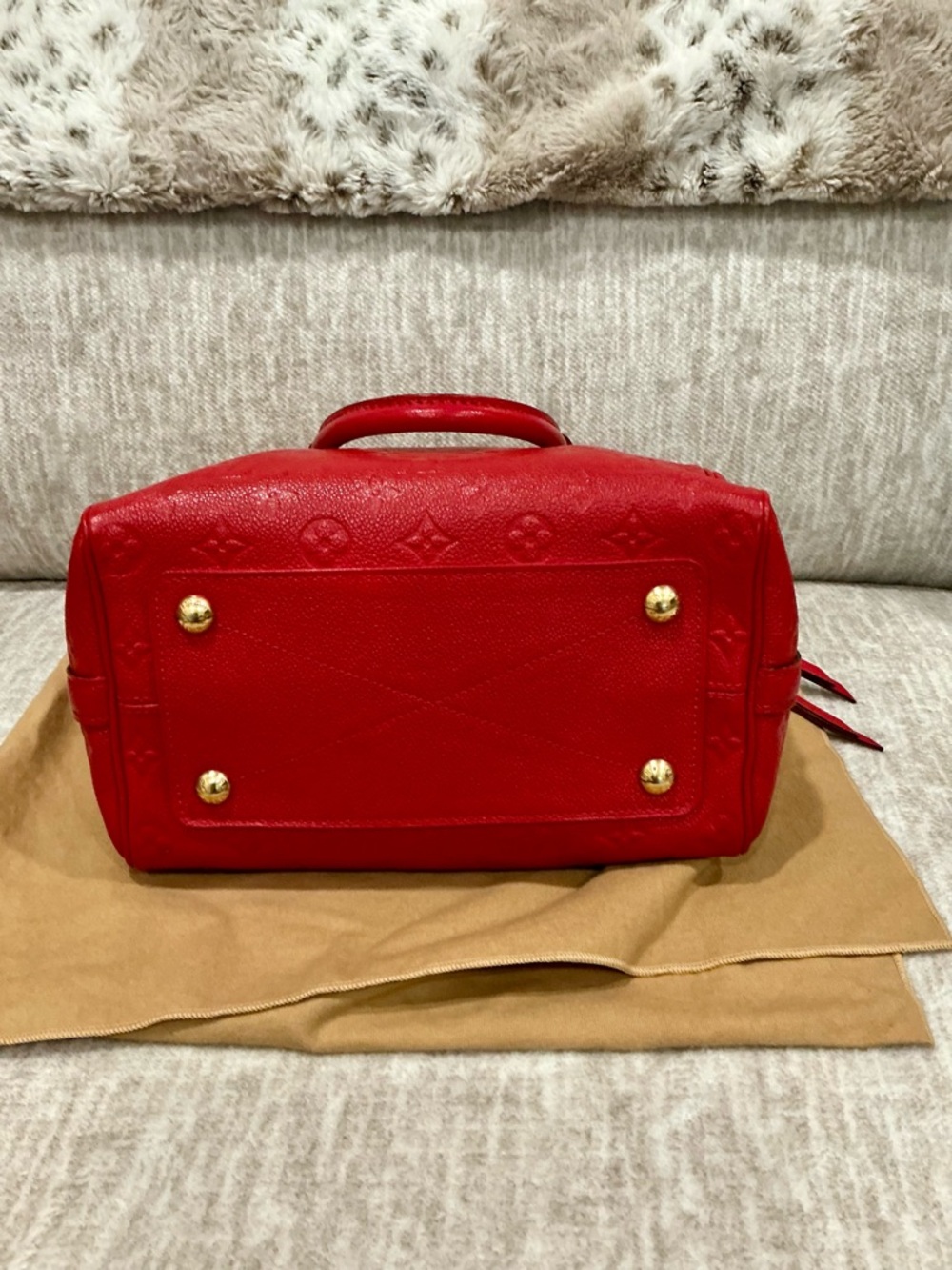 ✨💎Louis Vuitton💎✨Red Empriente Leather Speedy 25 Bandoulière - Picture 7 of 13
